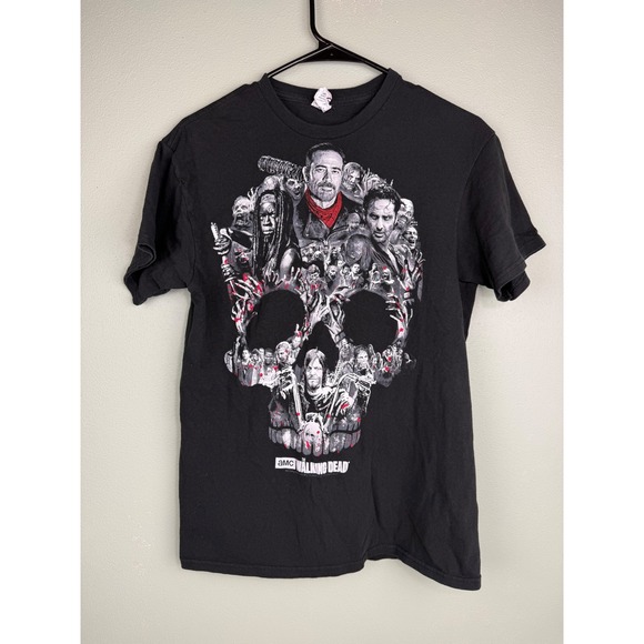 AMC Other - The Walking Dead AMC Skull Graphic T-Shirt Mens Medium Black Rick Daryl Negan